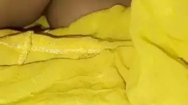 Sleeping sister boob touch by brother and nipple show