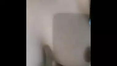 Indian teen playing with her boobs