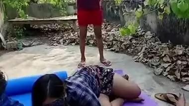 My GF shares me with her widow-sister she suck my dick outdoor, Desi MMS sex