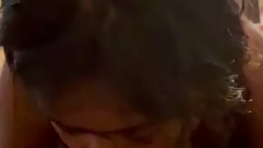 A girl with wet hair sucks her BF’s dick in gf bf sex