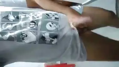 Indian college guy exposing big dick