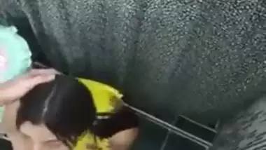 East Indian girl fucks in a bathroom in the Indian sex video