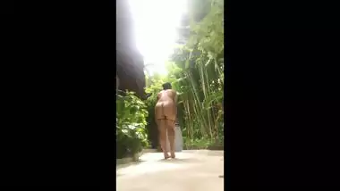 Indian model stripping in resort