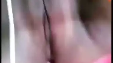 Nude desi lady tempts the man during a video call sex