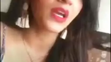 Monalisa Instagram Live with her ID, Cleavage in Nighty ,Big Melons