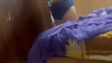 MILF teacher big boobs showing during dress change