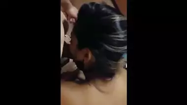 Desi maid sucks on my huge 11 inch cock after a hard day XXX sex