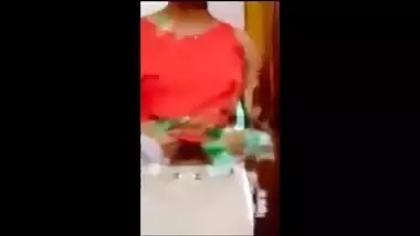 Desi quickly pulls up her T-shirt exposing XXX boobies upon sex request