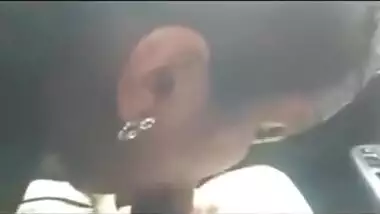 Free Indian sex video of desi wife giving outdoor fellatio in car