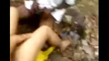 Blue film Bengali sex movie scene of legal age teenager girl Jyothi fucking outdoors