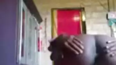 Village chick hikes up dress to reveal her XXX ass and pussy online