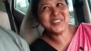 Cute Assamese wife blowjob to husband in running car