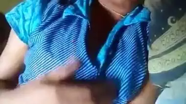Clothed Desi woman touches tits after porn buddy says he won't come
