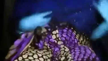 Desi MILF shows belly and pussy in the dark room as private XXX show