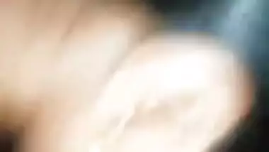 Desi is captured with neighbor's finger in twat and XXX tool in mouth