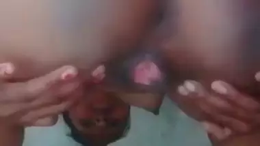 Charming village girl strips to show her pink Desi XXX pussy at home