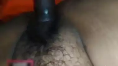 Desi has the amazing dick to have her unshaved pussy scored well