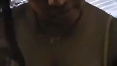 Mature milf asks her lover to suck her boobs