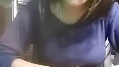 Very very cuty desi girl in tight dress showing off her assets in call