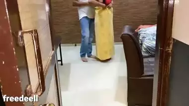 Real MMS video of Desi couple having XXX quickie in the hotel room