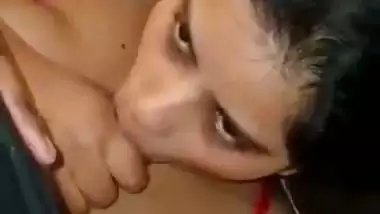 Big boob mature girl shoots her blowjob MMS with her lover