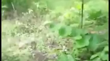 Husband caught wife nympho fuck with lover outdoor in jungle, XXX Desi mms