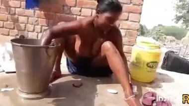 Indian hot and sexy bhabhi pissing and bothering and fingering her cremie pussy