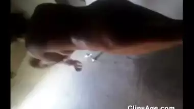 Old Indian guy using mobile cam in bathroom to get video of his daughter in law