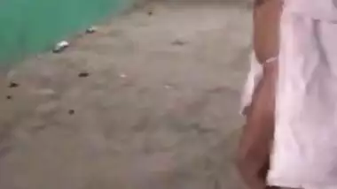 Kaira Nisha does a boobflash beside the highway