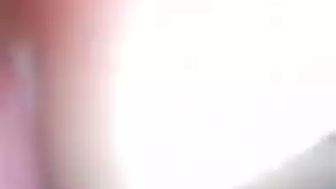 Pink cunt showing after fucking by a shy girl