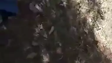 Outdoor Nepali porn of a girl sucking a dick and fucking