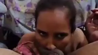 Maid gives a blowjob and licks an asshole for money