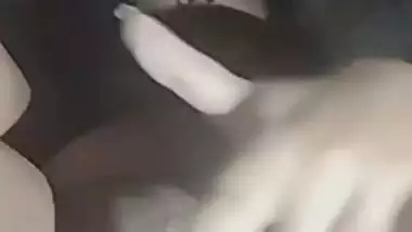 Big brinjal piercing pussy of horny desi girlfriend