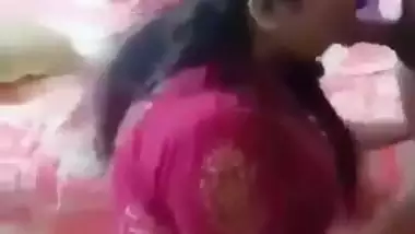 Desi milf gives an Indian blowjob to her husband’s friend
