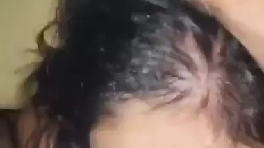 Delhi slut takes cum and pee on her face in hardcore sex