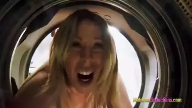 Fucking My Hot Step Mom while She is Stuck in the Dryer - Nikki Brooks