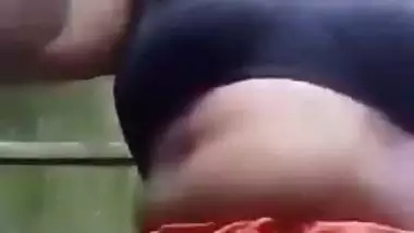 Bengali village Desi XXX wife shows her nude body on selfie cam outdoors