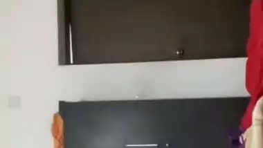 Huge boobs mom naked after bath caught by son viral MMS