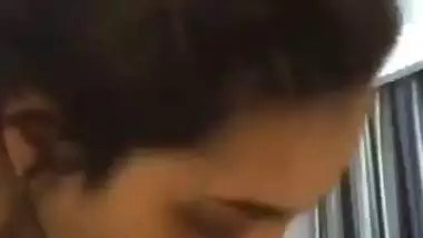 Naughty lady shoots her blowjob MMS fucking a dick