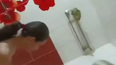 Big boobs sister bathing caught on cam by brother