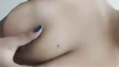 Hot Indian Girl playing with her nude body in public for her friends