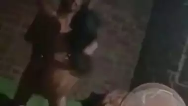 Village Desi XXX babe have a hardcore sex in various poses MMS