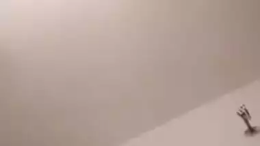 Pretty Indian gal in red XXX lingerie loves to have solo sex at home