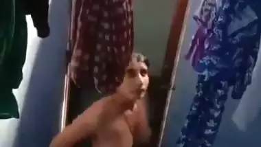 Spying Indian college girl in bathroom