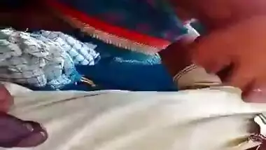 Middle-aged Indian diva in sari takes XXX male tool out and sucks