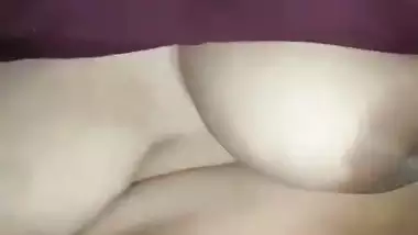 Husband fingering wife pussy harder before fucking