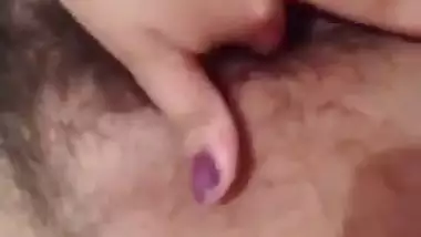 Indian girl nude MMS of a girl fingering her hairy pussy